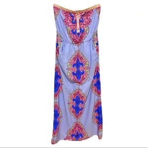 Glam Size L printed sleeveless summer maxi dress